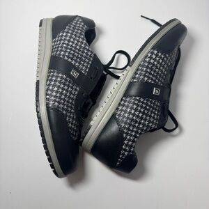 FootJoy Casual‎ Collection Womens Golf Shoes 8 Black Houndstooth Academia Preppy